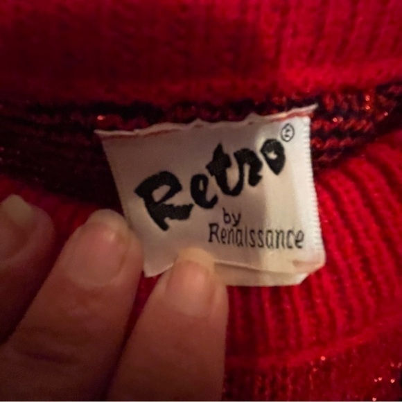 Women’s Retro By Renaissance Vintage Christmas Holiday Sweater. - Picture 4 of 5